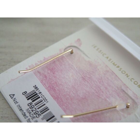 Jessica Simpson Pair of Black Rhinestone Snake Gold-Tone Earrings - Picture 5 of 5